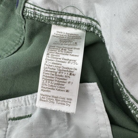 J Crew High Rise Girlfriend Chino Pants 24 Green Navy Polka Dot Preppy - Picture 9 of 12